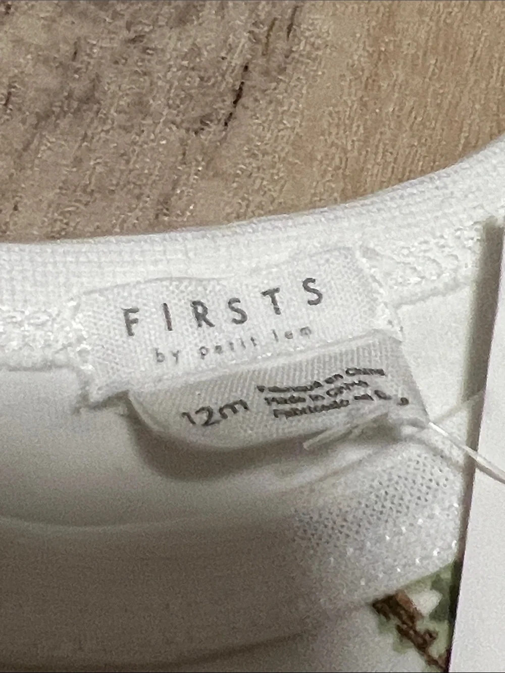Firsts by petit lem White Baby Romper with Chameleon Print 12 M